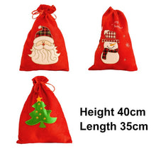 Load image into Gallery viewer, Cute Christmas Gifts Candy Bag Santa Sack Knitted Embroidery 2021 - GoHappyShopin
