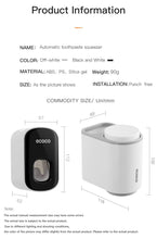 Load image into Gallery viewer, Easy Wall Mount Automatic Toothpaste Dispenser - GoHappyShopin
