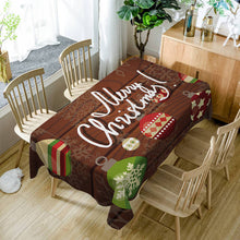 Load image into Gallery viewer, Christmas Tablecloth Green Christmas Tree &amp; Colorful Balls Pattern - GoHappyShopin
