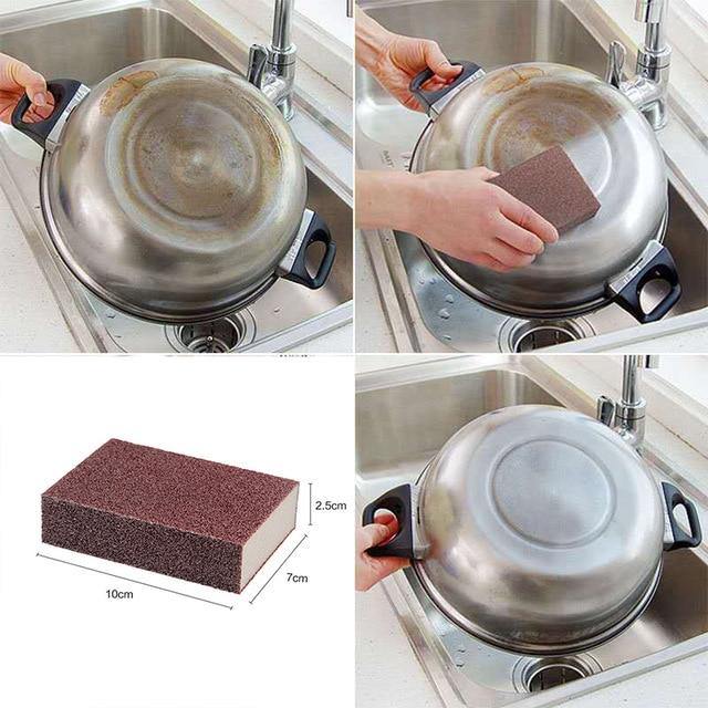 Creative Cleaning Tools Strong Decontamination Sponge Brush with Handle - GoHappyShopin