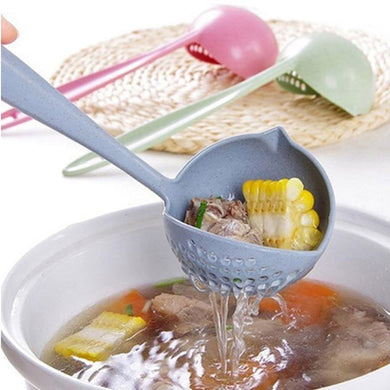 Hot Selling 2 in 1 Long Handle Soup Spoon Kitchen Scoop - GoHappyShopin