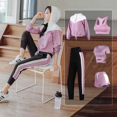 Active Women Fitness Suit Sets Sportswear Clothes - GoHappyShopin