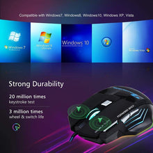 Load image into Gallery viewer, Wired Gaming Mouse 7 Button LED 5500 DPI USB With Backlight For PC Laptop - GoHappyShopin
