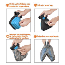 Load image into Gallery viewer, Dog Travel Foldable Pooper Scooper With 1 Roll Decomposable bags - GoHappyShopin
