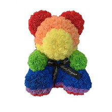 Load image into Gallery viewer, Valentine's Day Gifts Teddy Rose Bear Artificial Flower - GoHappyShopin
