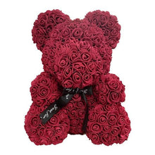 Load image into Gallery viewer, Valentine's Day Gifts Teddy Rose Bear Artificial Flower - GoHappyShopin
