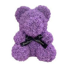 Load image into Gallery viewer, Valentine's Day Gifts Teddy Rose Bear Artificial Flower - GoHappyShopin
