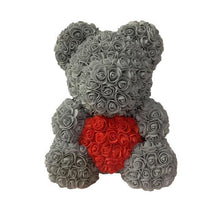 Load image into Gallery viewer, Valentine's Day Gifts Teddy Rose Bear Artificial Flower - GoHappyShopin
