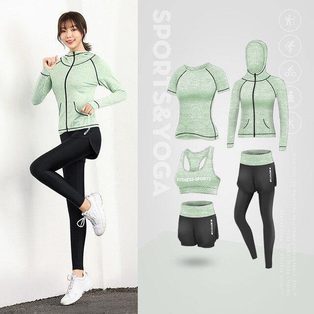 Women Running Clothing Jogging Set Fitness Suit - GoHappyShopin