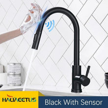Load image into Gallery viewer, Smart Kitchen Faucets Sensor With Pull-Out Hot and Cold Water Switch Mixer Tap - GoHappyShopin
