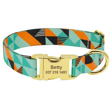 Load image into Gallery viewer, Fashion Custom Dog Collar Nylon Free Engraved ID for Small Medium Large Dogs - GoHappyShopin
