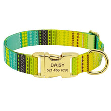 Load image into Gallery viewer, Fashion Custom Dog Collar Nylon Free Engraved ID for Small Medium Large Dogs - GoHappyShopin
