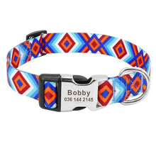 Load image into Gallery viewer, Fashion Custom Dog Collar Nylon Free Engraved ID for Small Medium Large Dogs - GoHappyShopin
