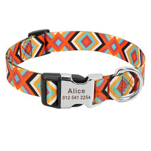 Load image into Gallery viewer, Fashion Custom Dog Collar Nylon Free Engraved ID for Small Medium Large Dogs - GoHappyShopin
