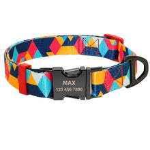Load image into Gallery viewer, Fashion Custom Dog Collar Nylon Free Engraved ID for Small Medium Large Dogs - GoHappyShopin

