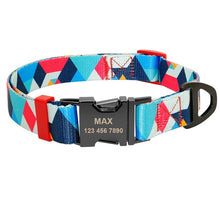 Load image into Gallery viewer, Fashion Custom Dog Collar Nylon Free Engraved ID for Small Medium Large Dogs - GoHappyShopin
