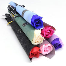 Load image into Gallery viewer, Valentine's Day Door Gift for Business 5pcs/lot Soap Fake Rose Artificial Flower Sets - GoHappyShopin

