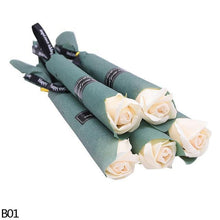 Load image into Gallery viewer, Valentine's Day Door Gift for Business 5pcs/lot Soap Fake Rose Artificial Flower Sets - GoHappyShopin
