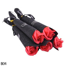 Load image into Gallery viewer, Valentine's Day Door Gift for Business 5pcs/lot Soap Fake Rose Artificial Flower Sets - GoHappyShopin
