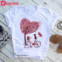 Load image into Gallery viewer, Women Bicycle Vogue Black T Shirt Style Graphic - GoHappyShopin

