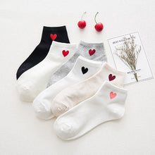 Load image into Gallery viewer, Women Red Heart Cute College Fresh Female Socks Hot Sales - GoHappyShopin
