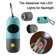 Load image into Gallery viewer, Portable Degradable Dog Poop Bags Dispenser with LED Light - GoHappyShopin
