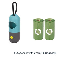 Load image into Gallery viewer, Portable Degradable Dog Poop Bags Dispenser with LED Light - GoHappyShopin
