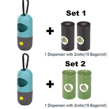Load image into Gallery viewer, Portable Degradable Dog Poop Bags Dispenser with LED Light - GoHappyShopin
