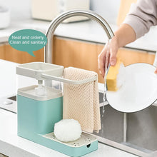 Load image into Gallery viewer, Two In One Sponge Drain Soap Dispenser Kitchen Tools - GoHappyShopin
