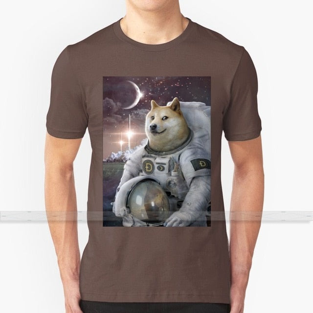 Men’s Fashion Dogecoin Cryptocurrency Very Astronaut Ver 3 T-Shirt - GoHappyShopin