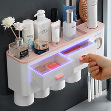 Load image into Gallery viewer, Automatic Toothpaste Dispenser With Magnetic Cup - GoHappyShopin
