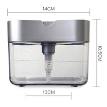 Load image into Gallery viewer, 2 in 1 Scrubbing Liquid Detergent Dispenser with Sponge Kitchen Tool - GoHappyShopin
