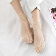 Load image into Gallery viewer, Ladies&#39; Lovely Floral Lace Socks - GoHappyShopin
