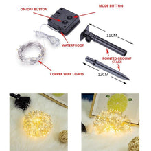 Load image into Gallery viewer, Waterproof LED Outdoor Solar Lamp String Lights - GoHappyShopin
