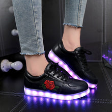 Load image into Gallery viewer, New Fashion Rose Flower Luminous Shoes - GoHappyShopin
