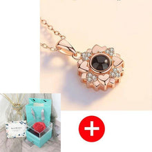 Load image into Gallery viewer, Valentine's Day Gift ROSE SPACE Jewelry with Artificial Flower - GoHappyShopin
