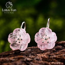 Load image into Gallery viewer, Lotus Fun Real 925 Sterling Silver Earrings Handmade Designer - GoHappyShopin
