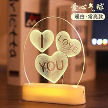 Load image into Gallery viewer, Valentine's Day Gift Love 3D Lamp LED Night Light - GoHappyShopin
