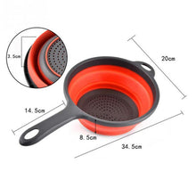 Load image into Gallery viewer, Foldable Drain Basket with Handle Kitchen Accessories - GoHappyShopin
