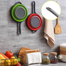 Load image into Gallery viewer, Foldable Drain Basket with Handle Kitchen Accessories - GoHappyShopin
