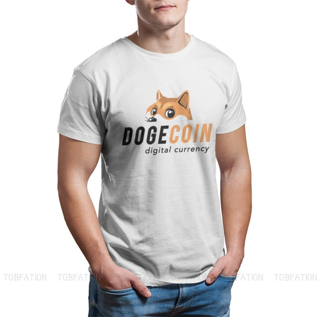 Men’s Fashion Dogecoin Cryptocurrency T-Shirt - GoHappyShopin