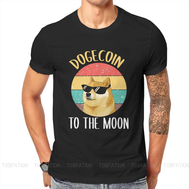 Men’s Fashion Dogecoin Cryptocurrency To The Moon T-Shirt - GoHappyShopin