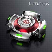 Load image into Gallery viewer, Luminous Circular Hand Spinners Red Alloy Metal Fidget Gyro Spinners - GoHappyShopin
