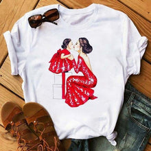 Load image into Gallery viewer, Cute Women Cartoon Mom T Shirts - GoHappyShopin
