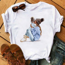 Load image into Gallery viewer, Cute Women Cartoon Mom T Shirts - GoHappyShopin
