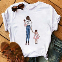 Load image into Gallery viewer, Cute Women Cartoon Mom T Shirts - GoHappyShopin
