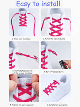 Load image into Gallery viewer, Elastic No Tie Shoelaces with Colorful Shoelace Lock Accessories - GoHappyShopin

