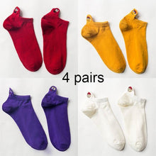 Load image into Gallery viewer, 4 Pairs Women Fashion Cute Heart Sock - GoHappyShopin
