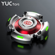 Load image into Gallery viewer, Luminous Circular Hand Spinners Red Alloy Metal Fidget Gyro Spinners - GoHappyShopin
