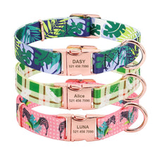 Load image into Gallery viewer, Fashion Custom Dog Collar Nylon Free Engraved ID for Small Medium Large Dogs - GoHappyShopin
